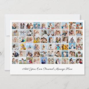 60 Photo Collage Add Your Greeting Editable Color  Invitation