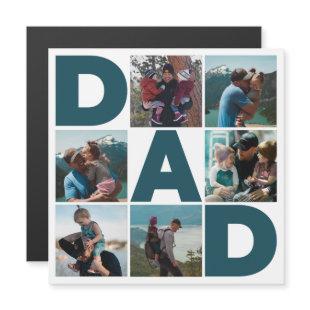 6 Photo Collage Dad Magnetic Card