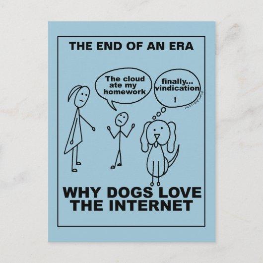 A Graduation Why Dogs Love The Internet Funny Announcement Postcard