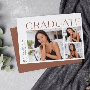 A New Angle | Three Photo Collage Graduation Annou Announcement