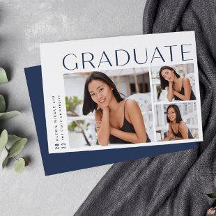 A New Angle | Three Photo Collage Graduation Announcement