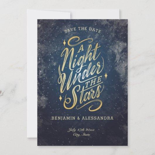 A Night Under the Stars Save The Date Flat Card