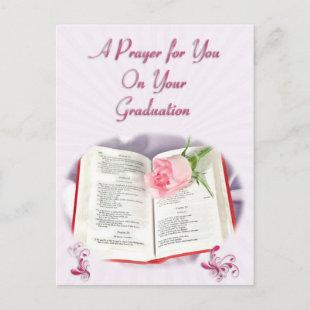 A prayer for Graduation Announcement Postcard