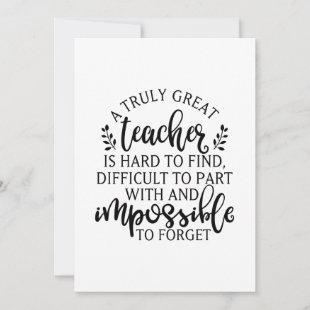 A truly great teacher is hard to find holiday card