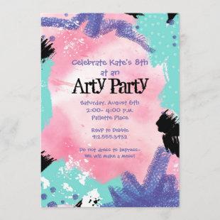 Abstract Painting Art Party Invite