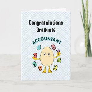 Accounting Egghead  Graduation Card