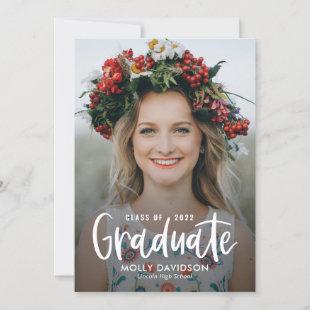 Adorable Type Editable Color Graduation Invitation