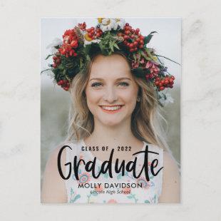 Adorable Type Graduation Announcement Postcard