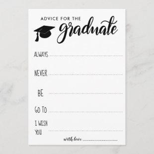 Advice For The Graduate | Minimalist Invitation