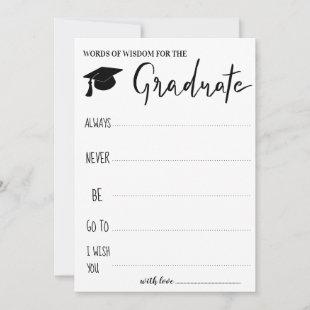 Advice For The Graduate | Words of Wisdom Invitation