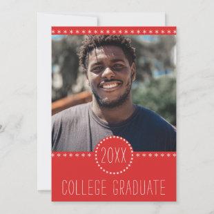 African American College Graduate Photo Party Invitation