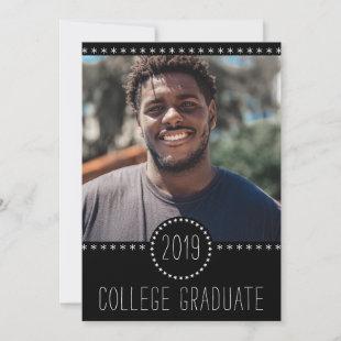African American College Graduation Photo Invitation