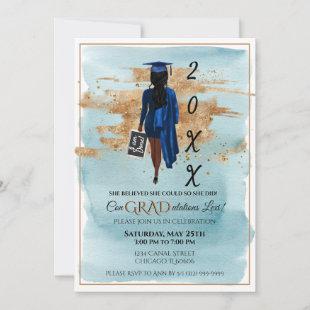 African American Graduation Invitation (Dark Skin)