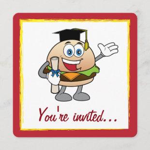After Graduation Cook-Out with Cheeseburger Invitation