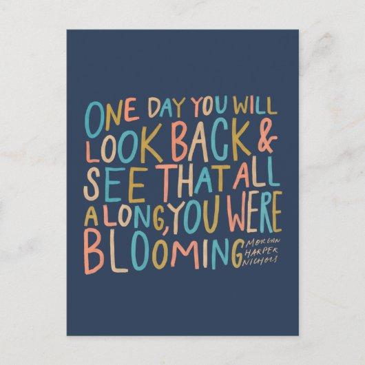 All along, you were blooming postcard