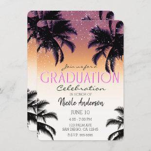 Aloha Hawaii Hawaiian Island Graduation Party Invitation