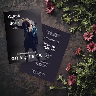 Alternative Grunge Graduation invitation Design