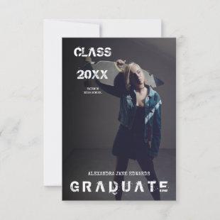 Alternative Grunge Graduation invitation Design