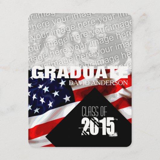 American Flag Graduation Class of 2018 Invitation