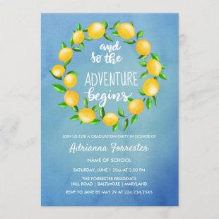 And So The Adventure Begins | Lemons Graduate Invitation