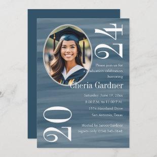 Any Color Watercolor Wash with Photo Invitation