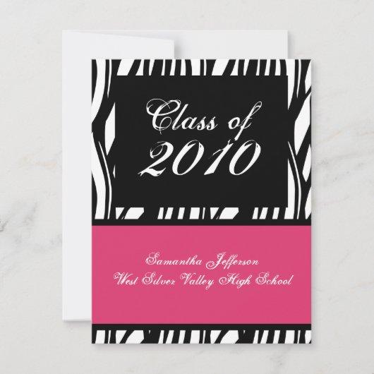 Any Year~ Pink Animal Print Graduation Invitation