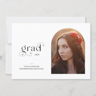 Arch Graduate Modern Typography 1-Photo Graduation Invitation