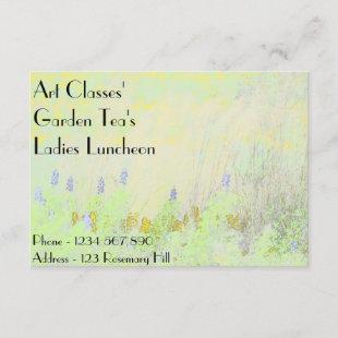 Art Classes Ladies Luncheon Garden Tea's Invitation