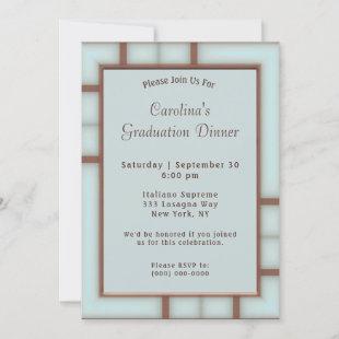 Art Deco Dinner Graduation Invitation
