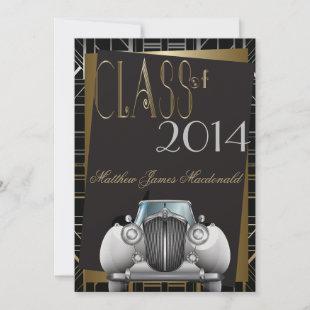 Art Deco Gatsby Graduation Invitation