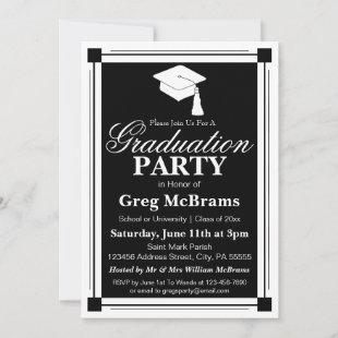 Art Deco Graduation Party Invitation