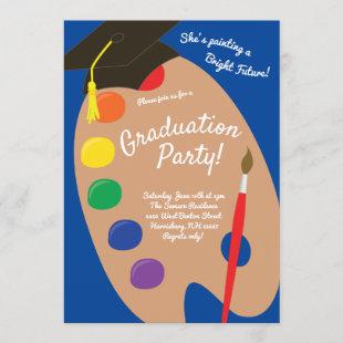 Art School Graduation Painting a Bright Future Invitation