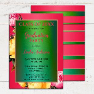 Artistic Mexican Inspired Floral Graduation Invite