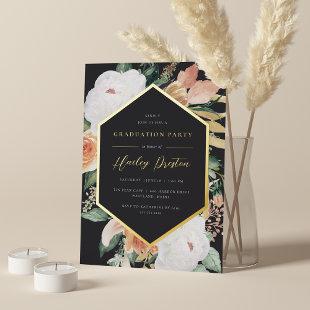 Ash | Desert Floral Graduation Party Foil Invitation