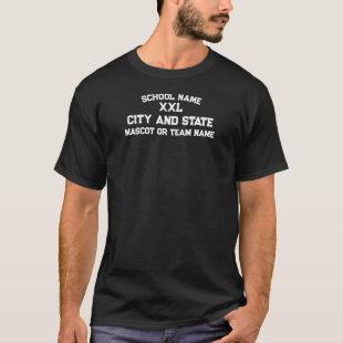 Athletic Sport Template City State School Mascot T-Shirt