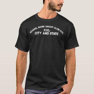 Athletic Sport Template City State School T-Shirt