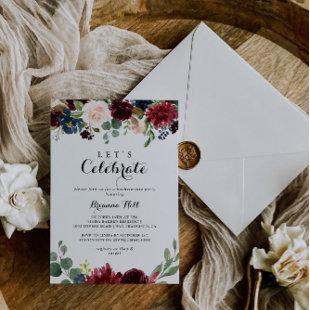 Autumn Rustic Calligraphy Let's Celebrate Party Invitation