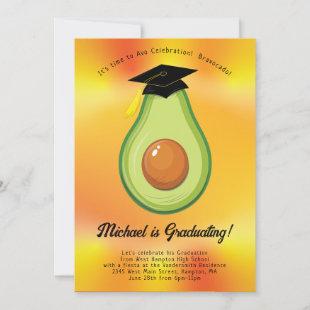 Avocado Graduation Party Invitation Fiesta