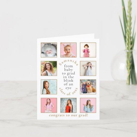 Baby to Grad 10 Photos Name Year Graduation Announcement