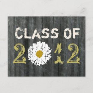 Barnwood and Daisy Graduation Class Of 2012 Invitation