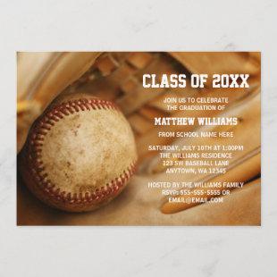Baseball Graduation Announcement Invitations