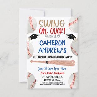Baseball Graduation Party Invitation