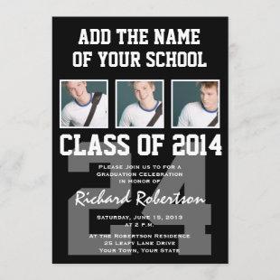 Baseball Player's Graduation Class of 2014 Varsity Invitation
