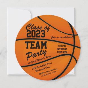 Basketball Class of 2023 Team Party  Invitation