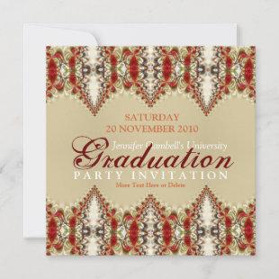 Batik Lace Graduation Invitation