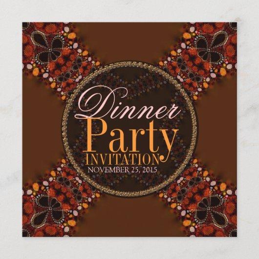Batik Tribal Kross Dinner Party Invitations