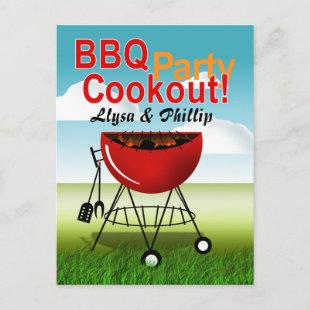 BBQ Cookout - Engagement Party Postcard