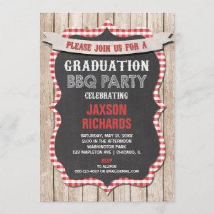 BBQ Graduation, picnic party graduation Invitation