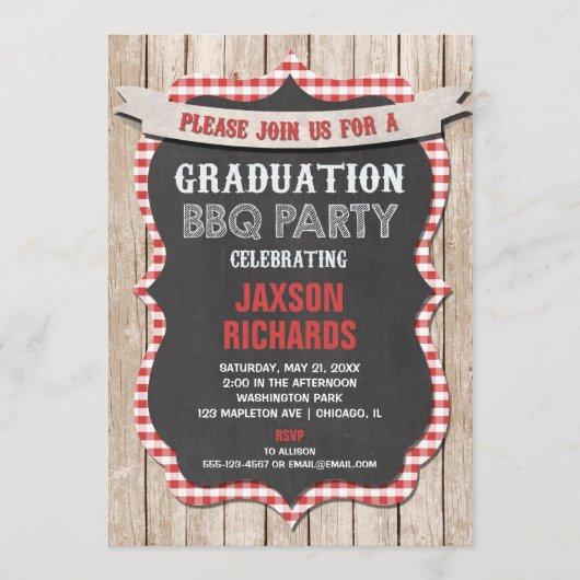 BBQ Graduation, picnic party graduation Invitation