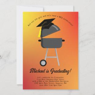 BBQ Grill Graduation Party Invitation Cookout
